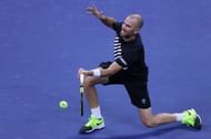 Adrian Mannarino during his encounter with Alexander Zverev at US Open 2020